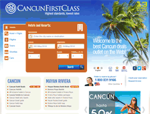 Tablet Screenshot of cancunfirstclass.com